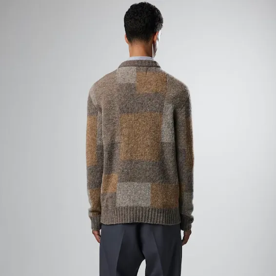 Brady 6531 Wool Intarsia Sweater (Camel Multi)