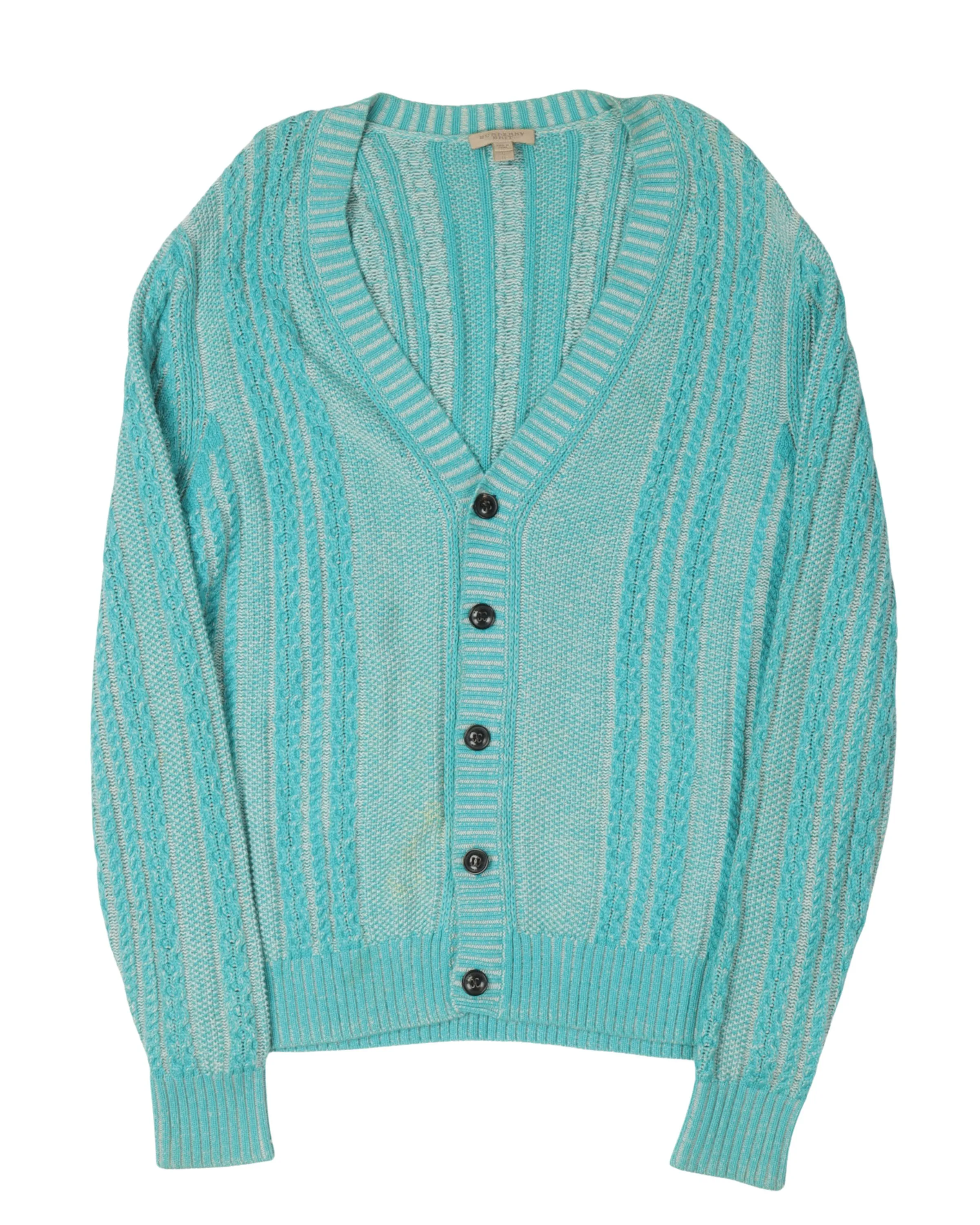 Cable Knit Cardigan Sweater