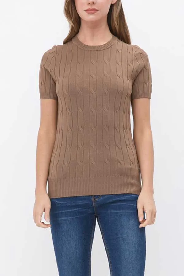 Cable Knit Tee Sweater