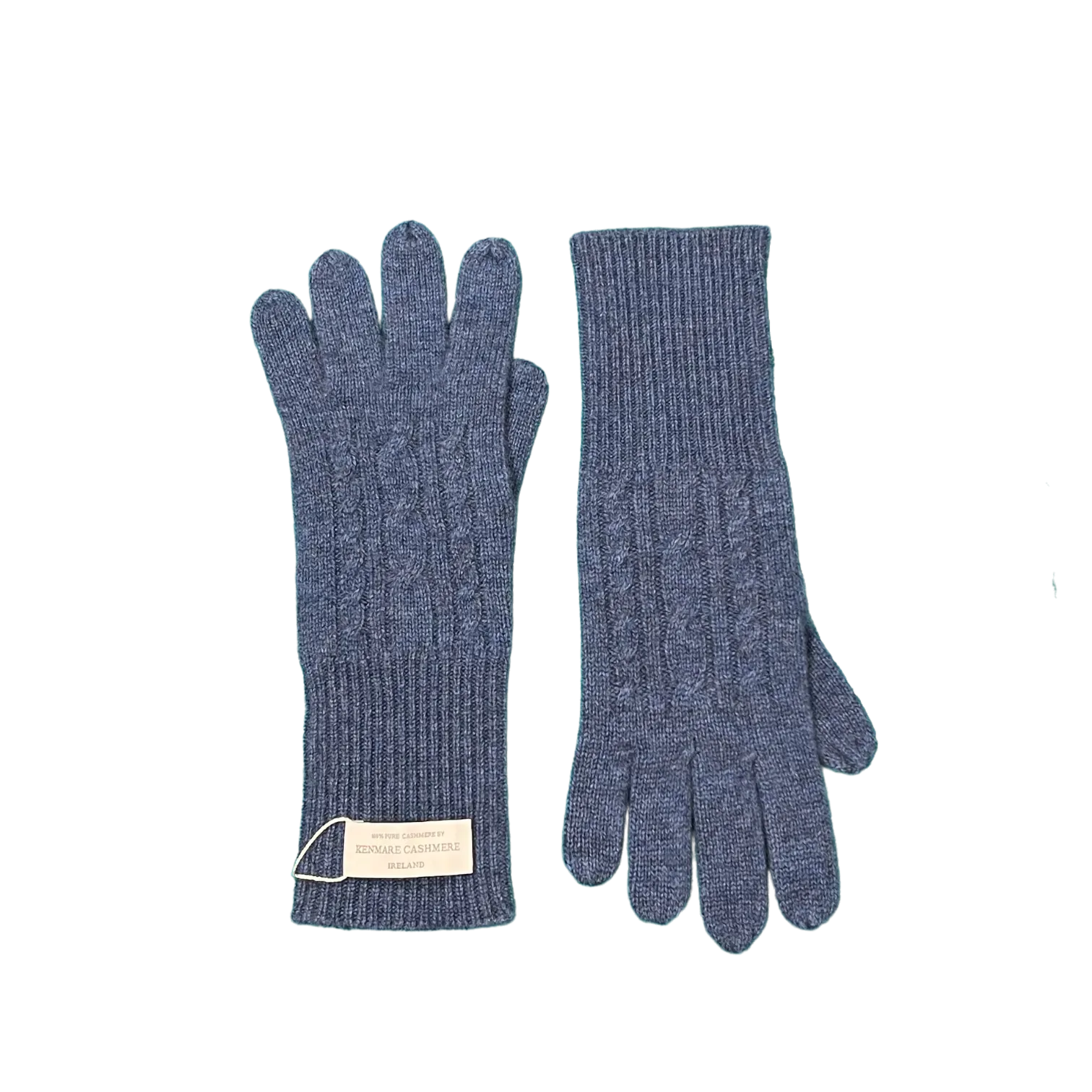 Cashmere Gloves in Denim Blue