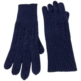 Cashmere Gloves in Navy