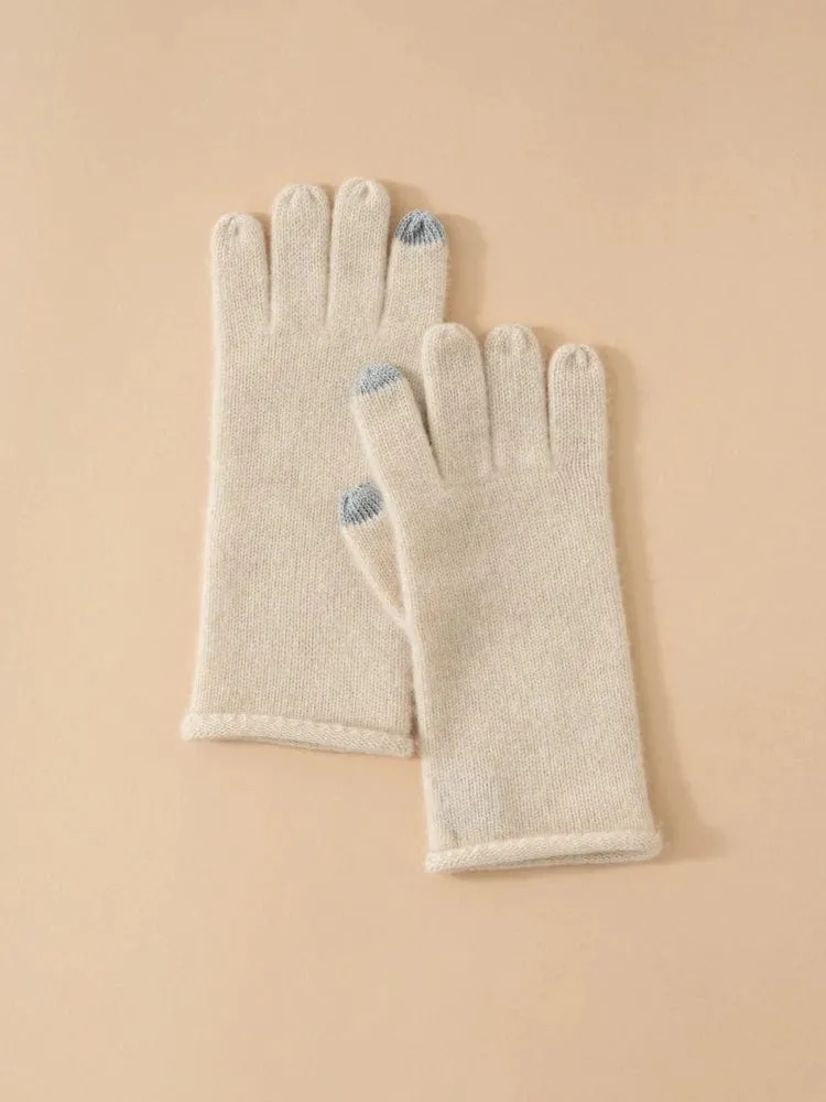 Classic Touchscreen 100% Cashmere Autumn Winter Thermal Gloves