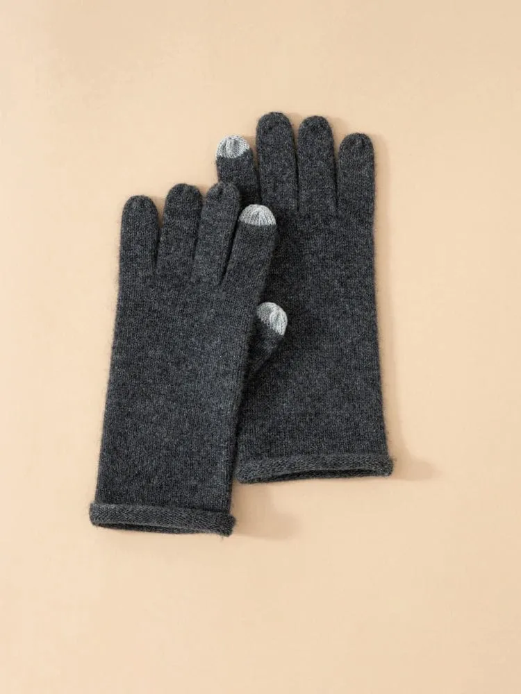 Classic Touchscreen 100% Cashmere Autumn Winter Thermal Gloves