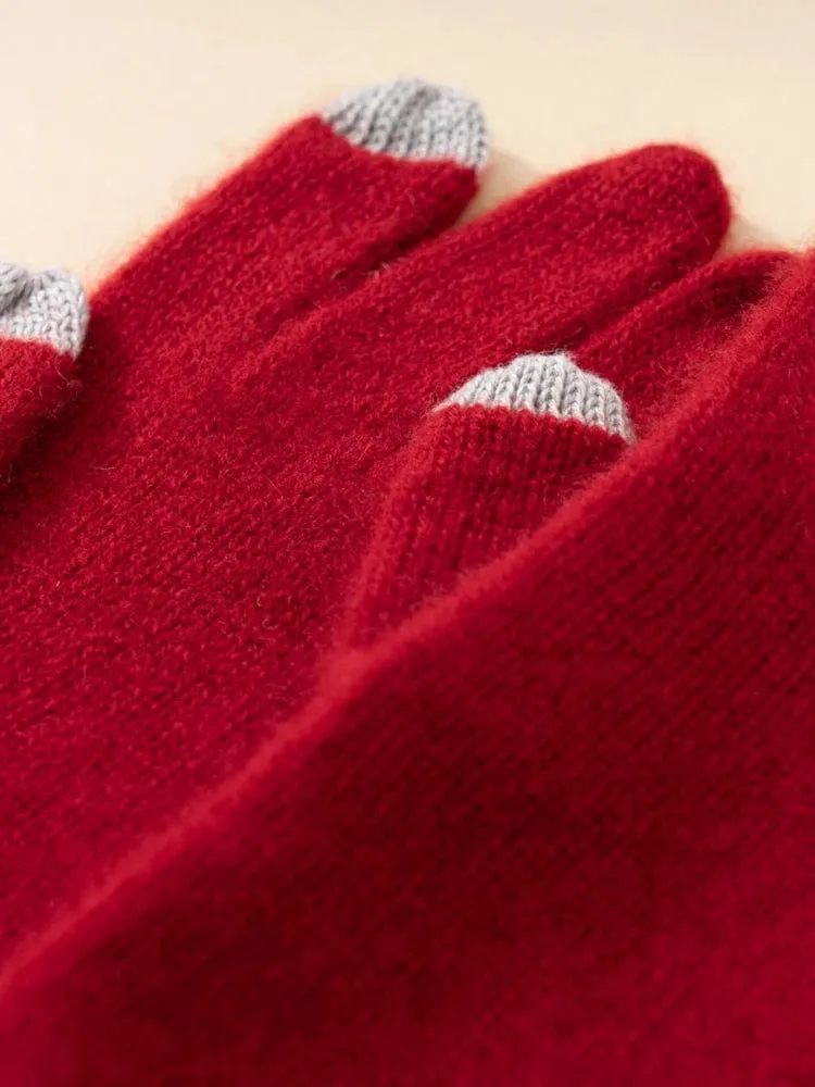 Classic Touchscreen 100% Cashmere Autumn Winter Thermal Gloves