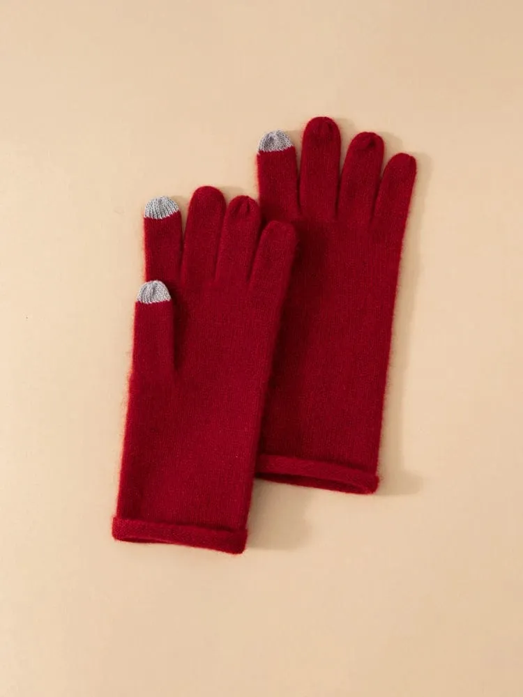 Classic Touchscreen 100% Cashmere Autumn Winter Thermal Gloves