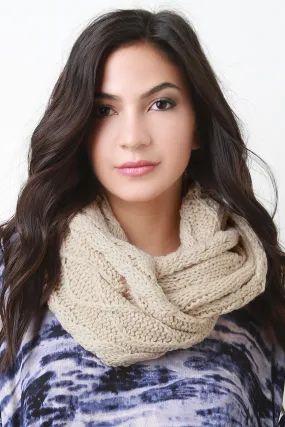 Diamond Thick Knit Infinity Scarf