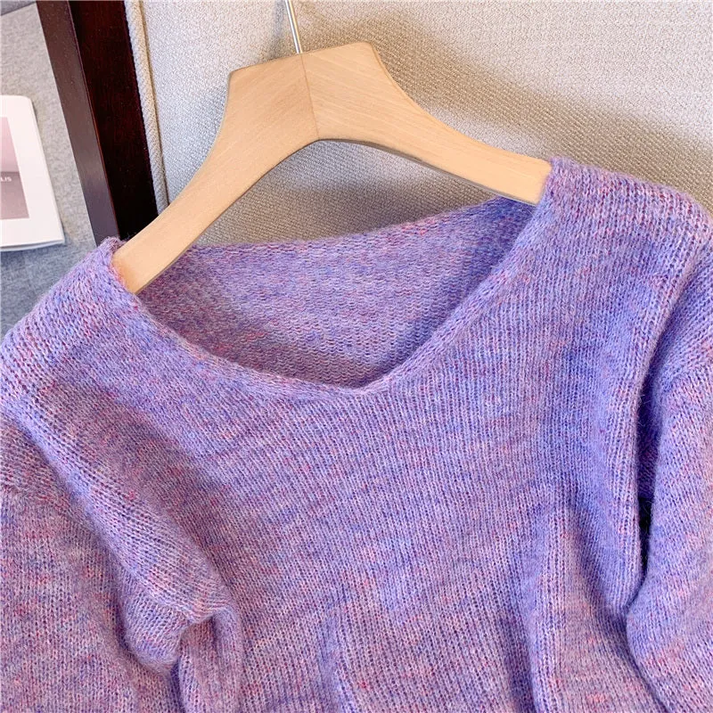 Elegant V-neck Soft Chunky Sweater