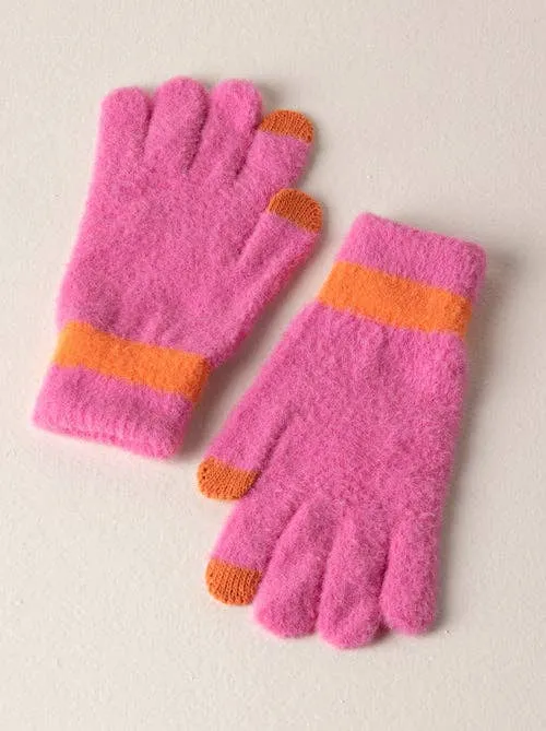 ELLIS TOUCHSCREEN GLOVES, PINK