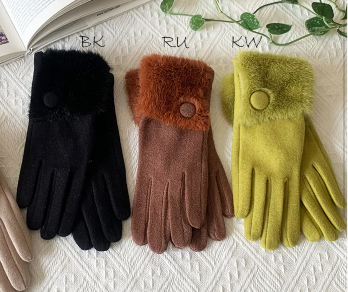 Faux Fur Cuff Glove