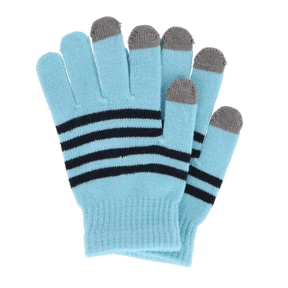 Grand Sierra Girl's One Size Striped Touchscreen Winter Glove