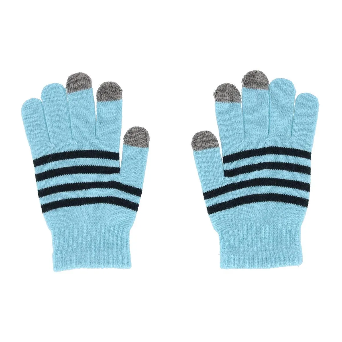 Grand Sierra Girl's One Size Striped Touchscreen Winter Glove