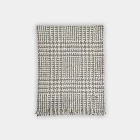 Grey Glen Check Deluxe 4-Ply Cashmere Scarf