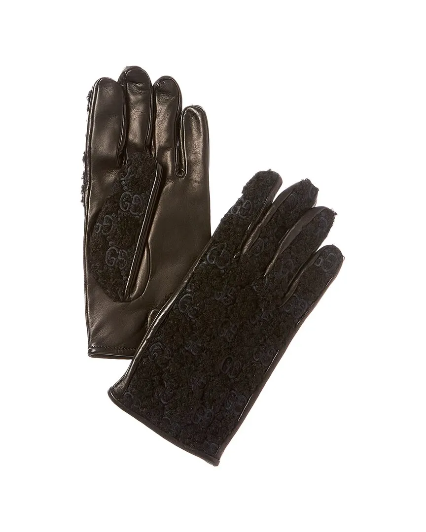 Gucci Cashmere-Lined Leather Gloves