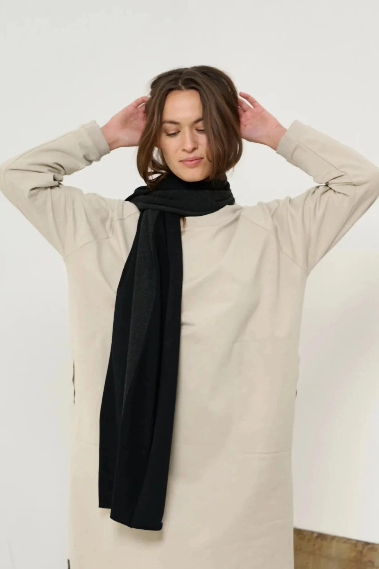 Henriette Steffensen Black Scarf No Waste