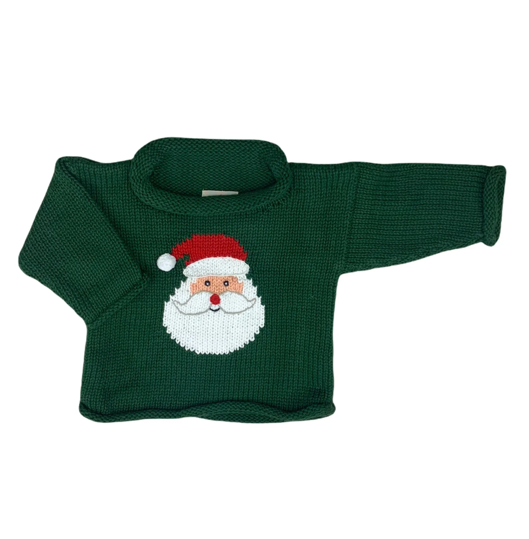 Hunter Green Santa Roll Neck Sweater