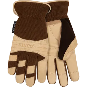 Kinco Pro 2104CR CutFlector Defender Premium Grain Buffalo Synthetic Hybrid  Leather Reinforced Fingertips, Flexible Wing Thumb Design Glove (One Dozen)