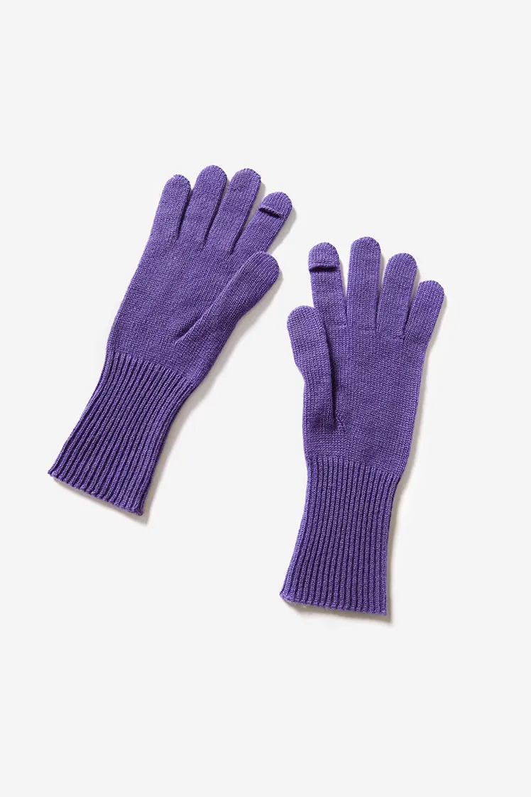 Long Cuff Cashmere Thermal Finger Gloves