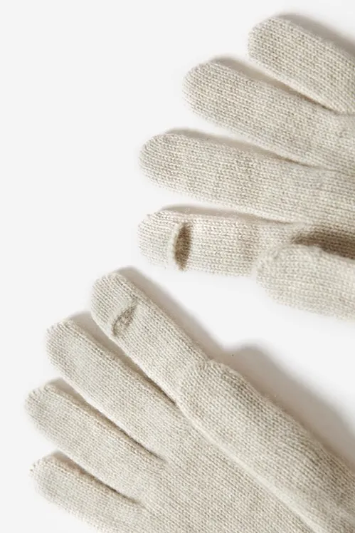 Long Cuff Cashmere Thermal Finger Gloves