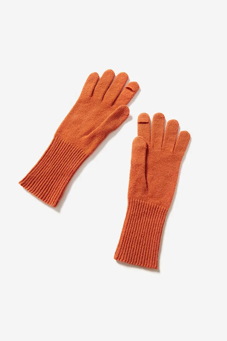 Long Cuff Cashmere Thermal Finger Gloves