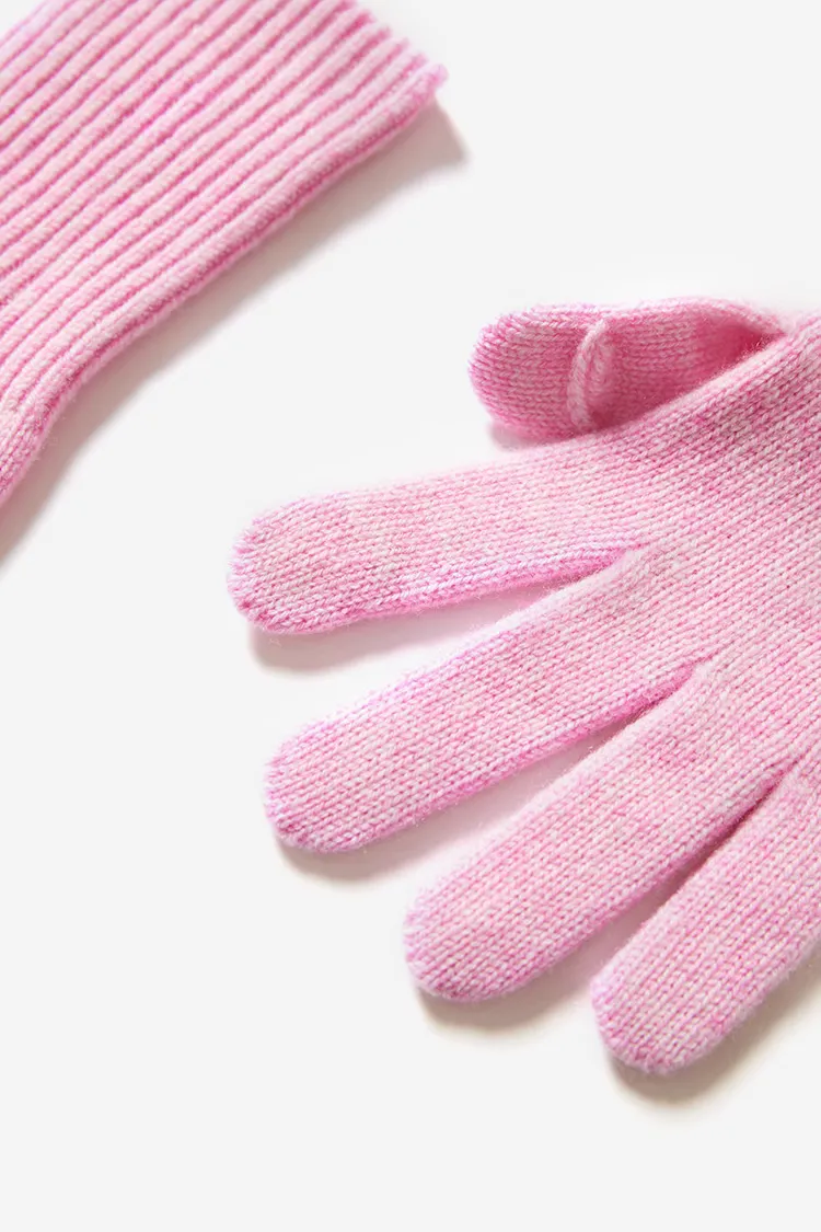 Long Cuff Cashmere Thermal Finger Gloves