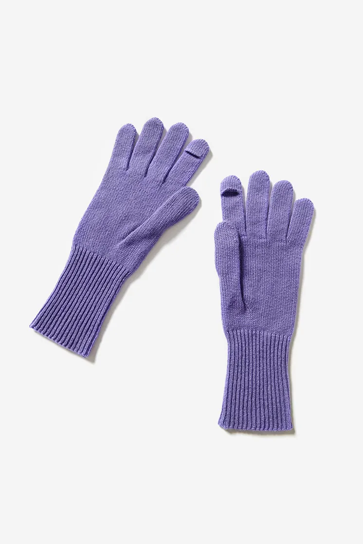 Long Cuff Cashmere Thermal Finger Gloves