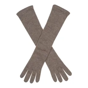 Long Nutmeg Brown Italian Cashmere Gloves