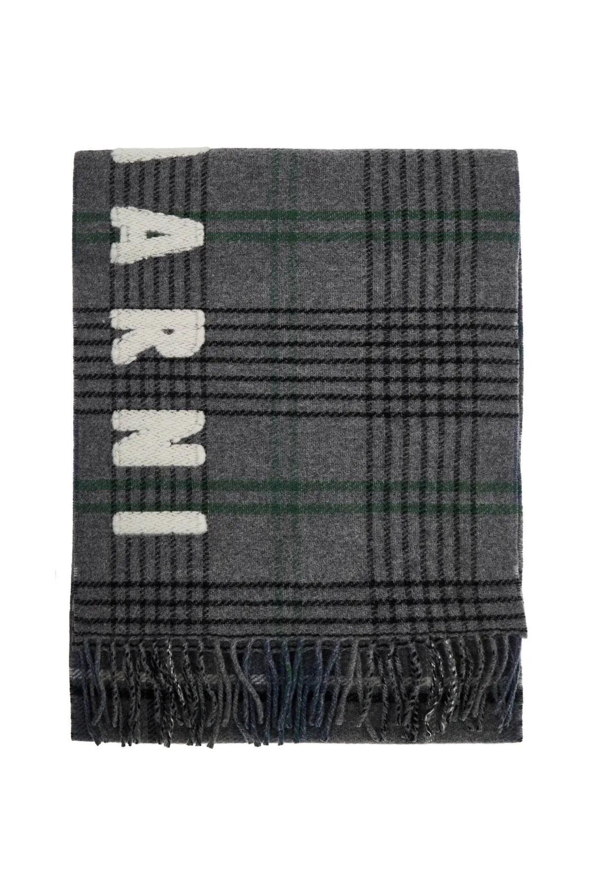 Marni Double Check Wool Scarf In 8