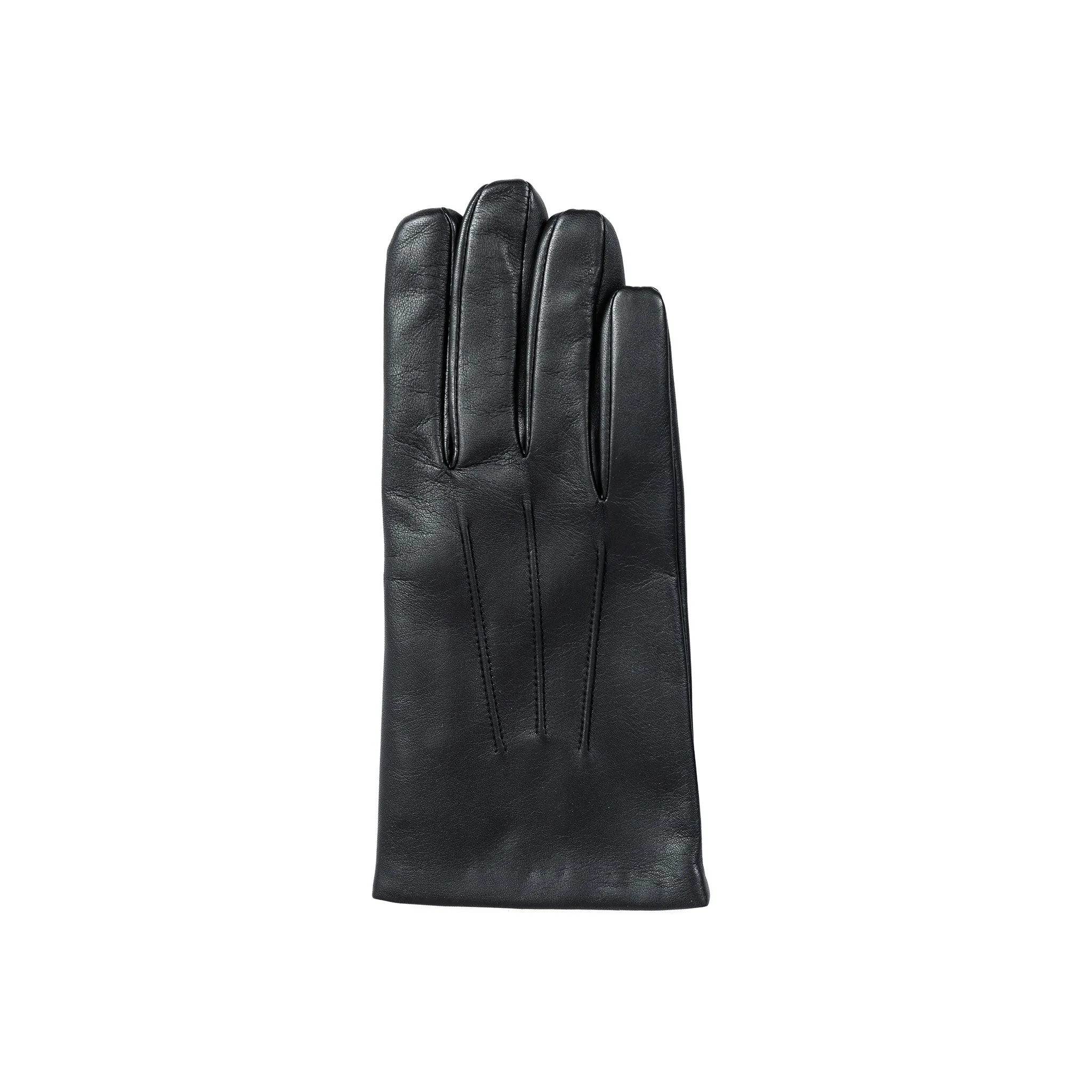 Men's Three-Point Cashmere-Lined Leather Gloves