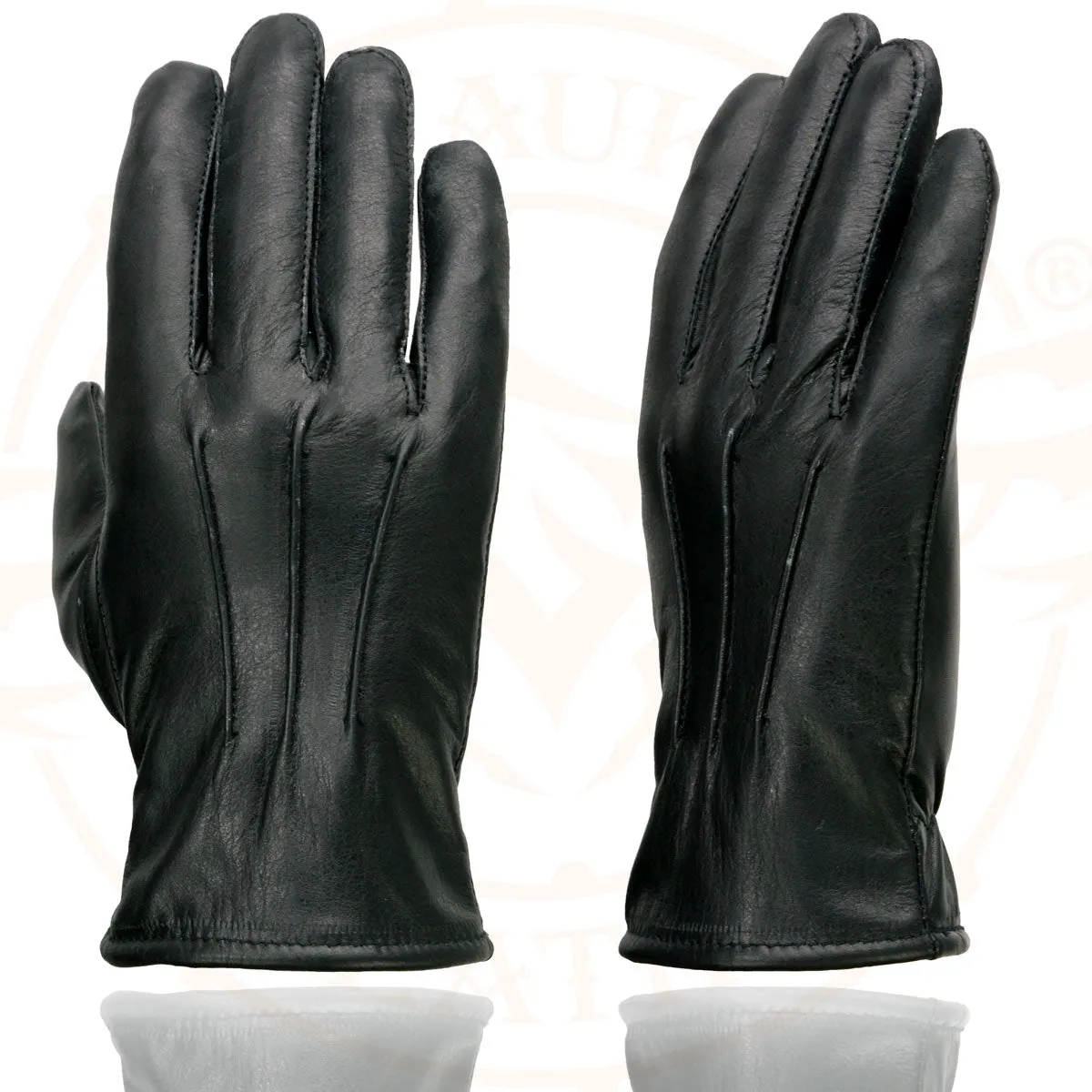 Milwaukee Leather SH234 Men's Black Thermal Lined Leather Motorcycle Hand Gloves W/ Sinch Wrist Closure