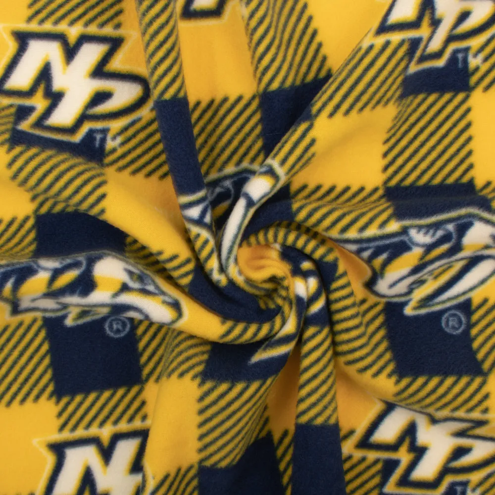 Nashville Predators - NHL Fleece Print - Buffalo plaid - Yellow