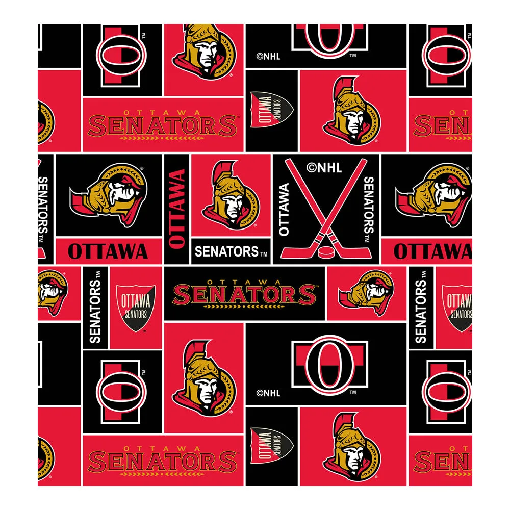 Ottawa Senators - NHL Fleece Print - Squares