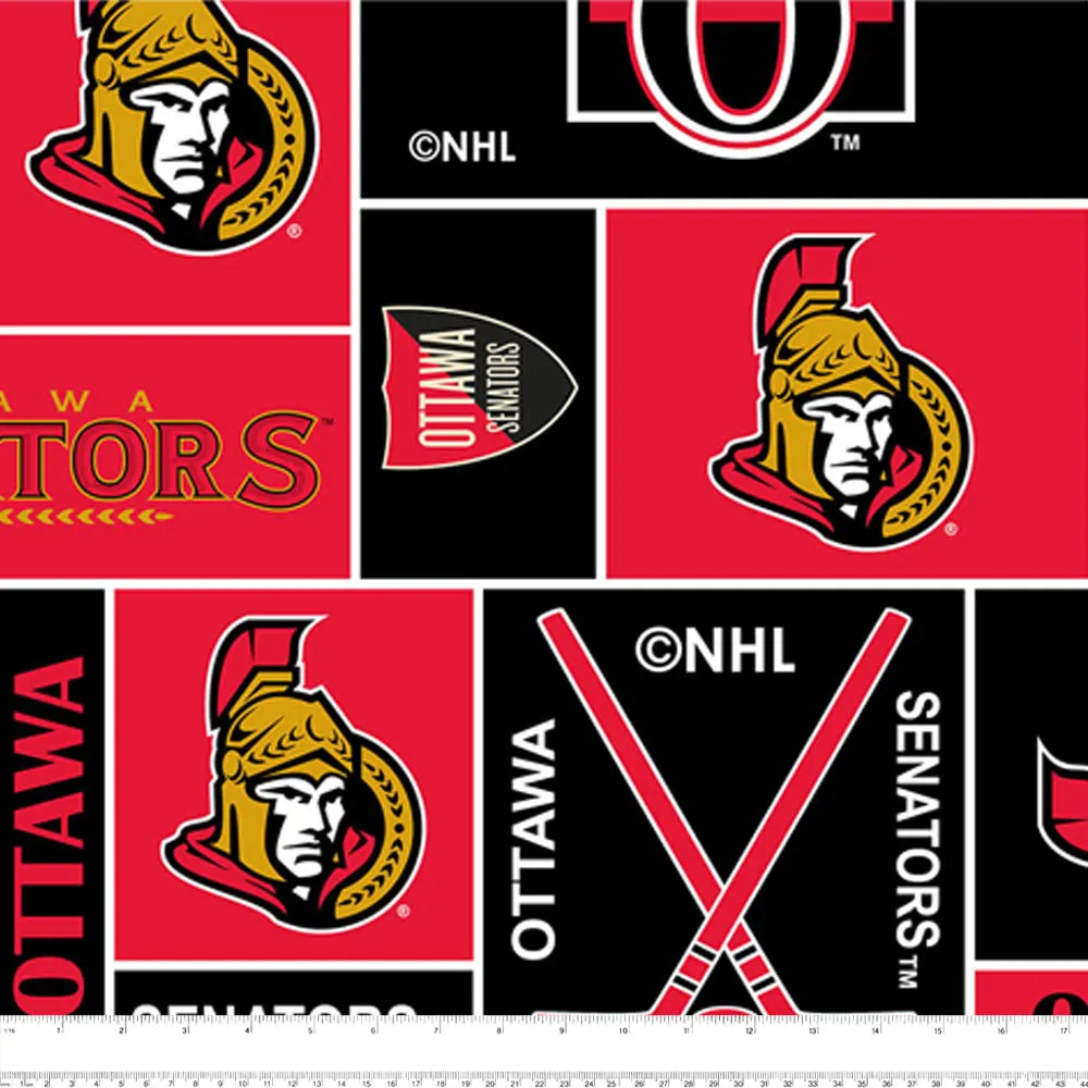 Ottawa Senators - NHL Fleece Print - Squares