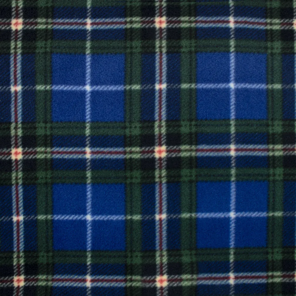 PLAID Bonded to Chenille - Nova scotia - Blue