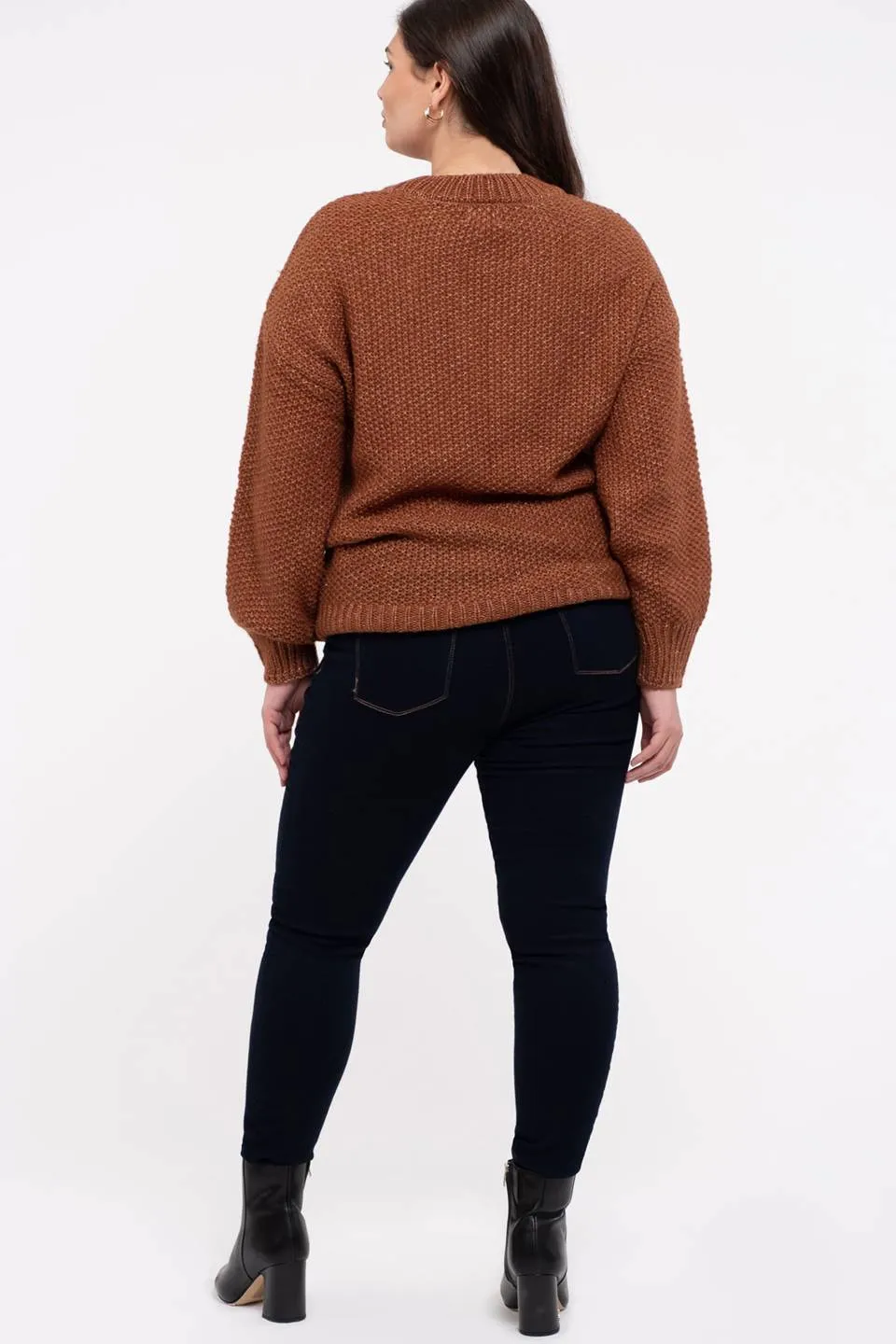 PLUS CABLE KNIT SWEATER