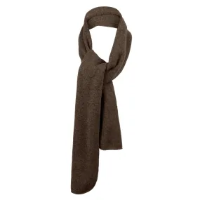 Port Authority Chocolate Heather/Black Heathered Knit Scarf