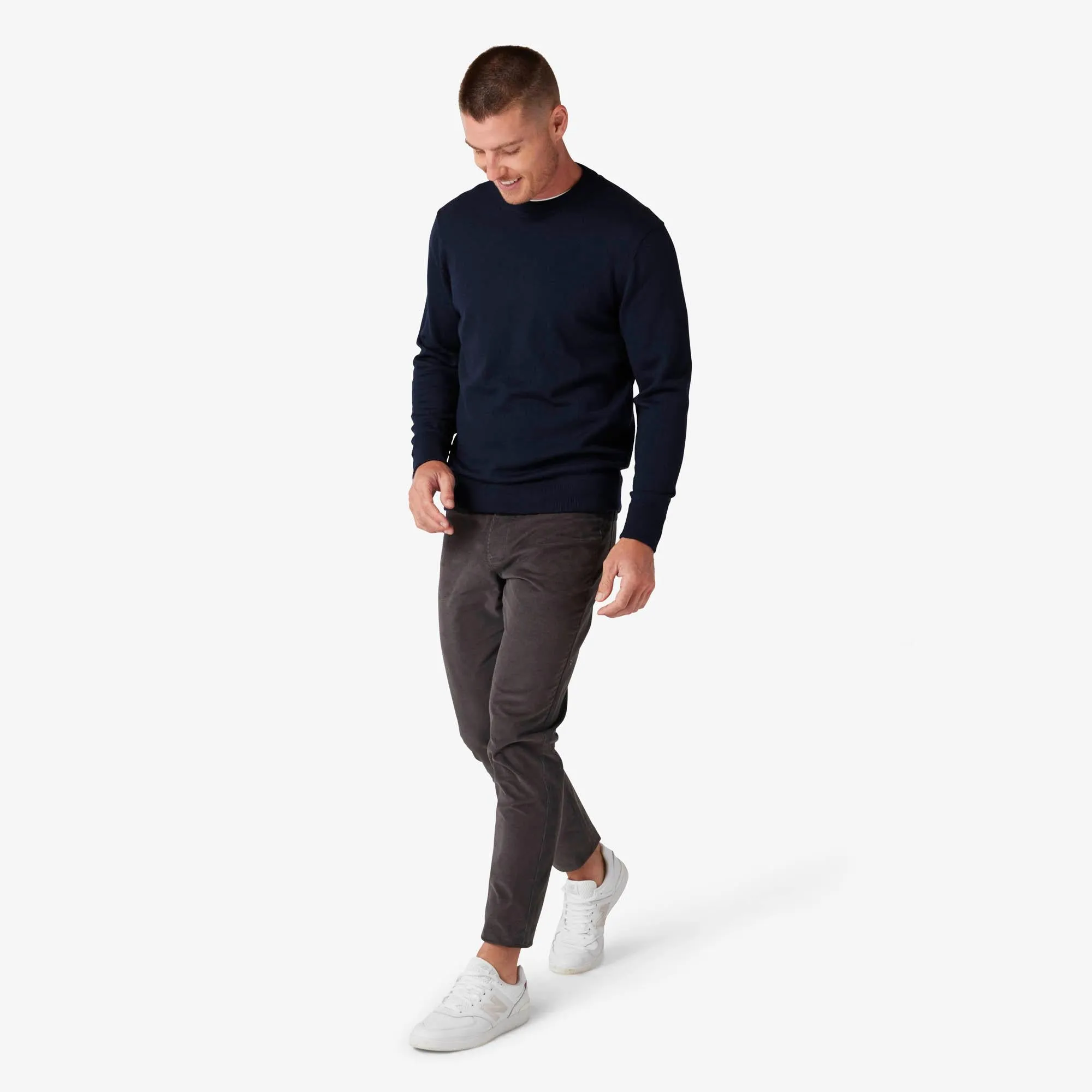 Preston Crewneck Sweater - Navy Solid