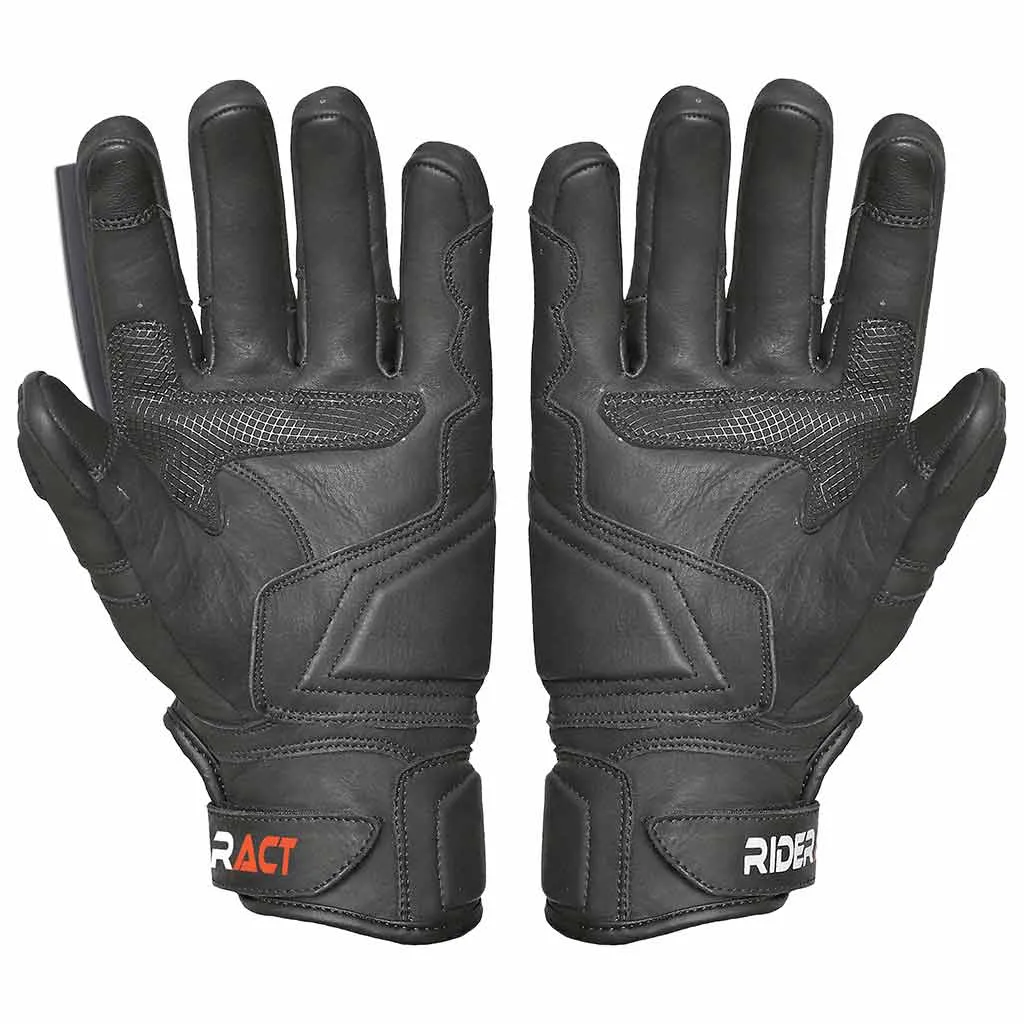 RIDERACT® Men Leather Moto Gloves SB2-Pro Riding Gloves