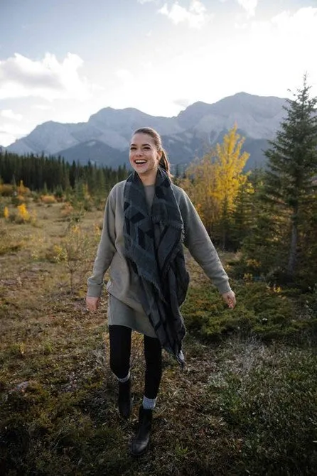 Tentree Cotton Geo Blanket Scarf