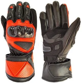 Warrior Gears Mens Motorcycle Gloves | Analin Leather | Knuckle Protection