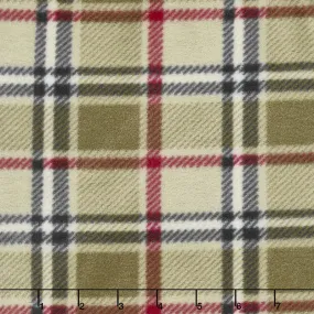 Winterfleece Prints Plaids and Checks - London Plaid Camel Fleece Yardage